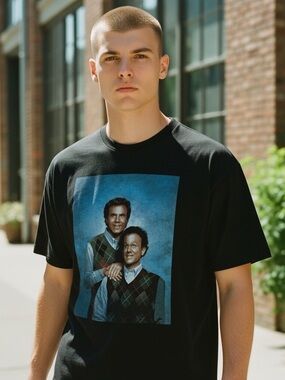 Step Brothers // Black Graphic Crewneck T-Shirt